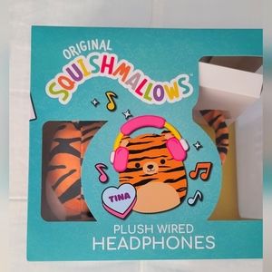 Squishmallows Tina The Tiger Plush Wired Headphones